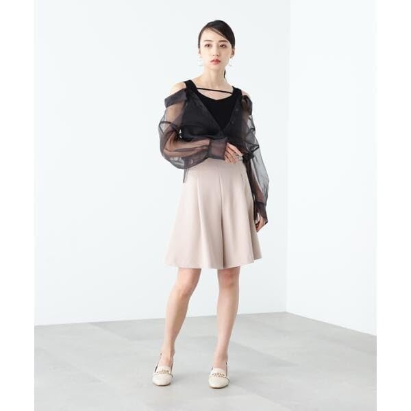 [JILL by JILL STUART] [Pre-order: Late March - Early April Arrival] Sheer Shirt Layered Set