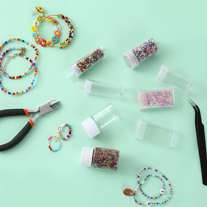 Small Plastic Seed Beads Storage Containers Transparent Diamond Painting Box Organizers for DIY Art Crafts Nail Pill Rhinestones