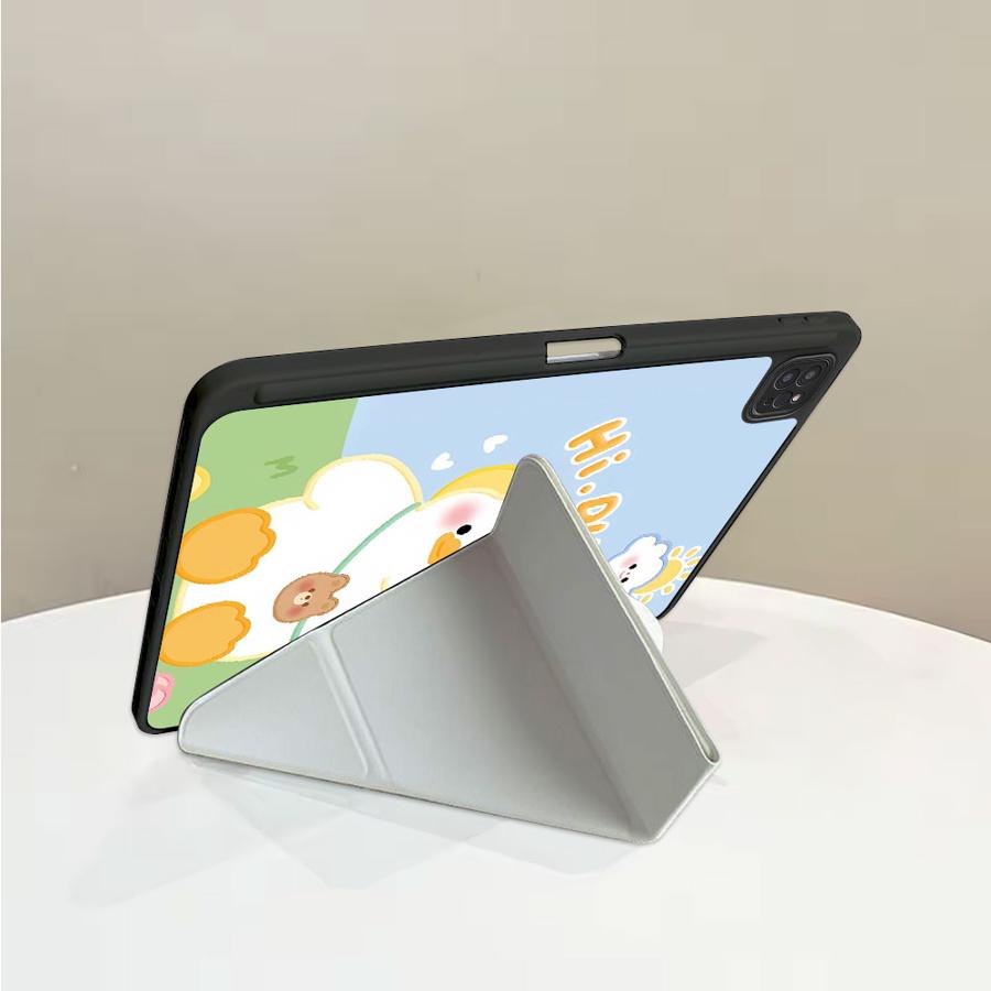 Yellow Chicken Holder Cover Tablet Case For iPad Pro 2025 Pro 11th 10th 9th 8th 7th 12.9inch Air 4 5 M3 M2 1 2 M4 11inch Mini 6