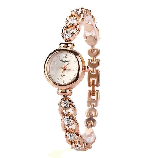 Elegant Luxe Femmes Bracelet Watch for Women Casual Quartz Wristwatch Waterproof Rose Gold Adjustable Band