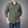 Spring New Long-sleeved Shirt Cotton Multi-pocket Military Suit Large Size Men's Casual Shirt Thin