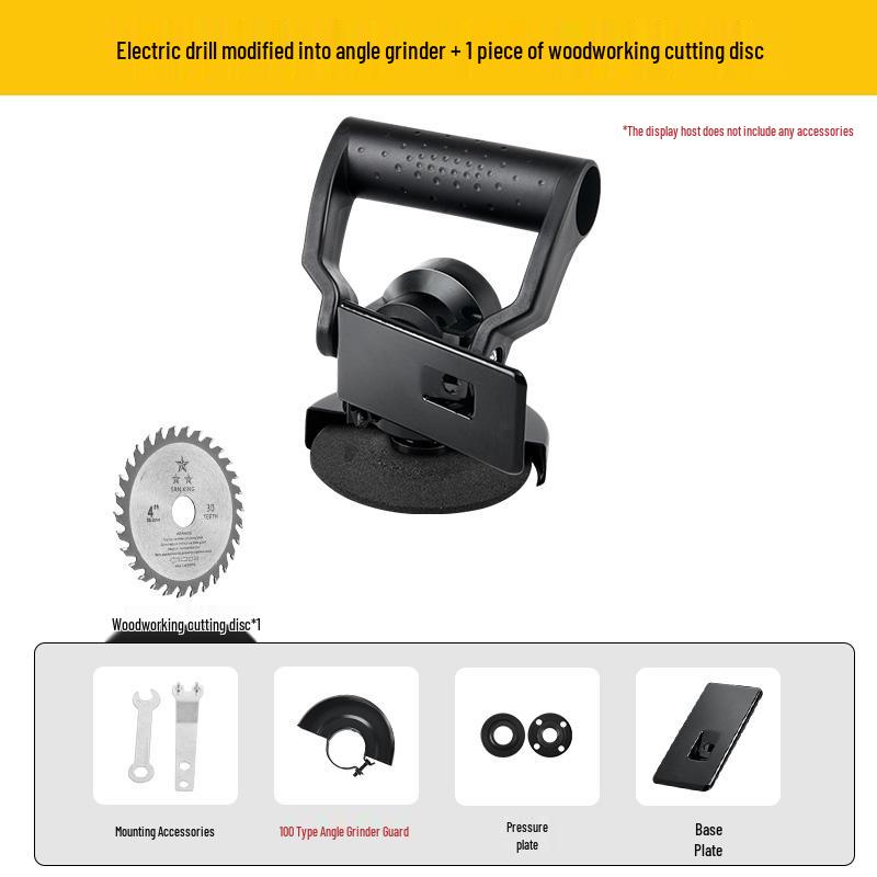 Electric Drill Conversion Kit: Hand Drill to Angle Grinder & Polisher