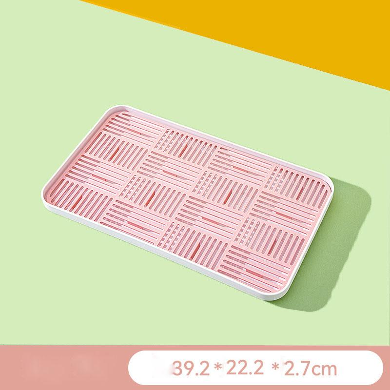 Detachable Tableware Drain Tray Double Layer Grids Design Dish Drainer Storage Tray Kitchen Accessory Easy Clean Dish Drainer