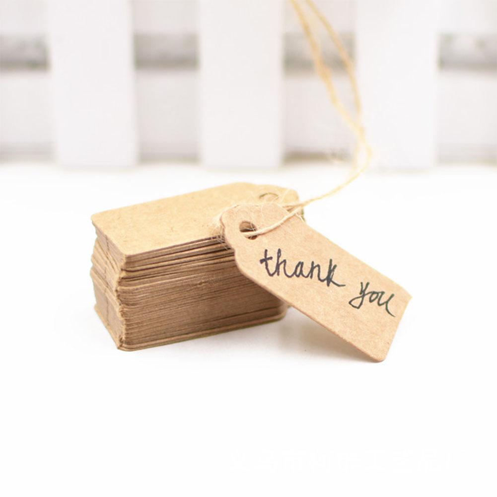 100pcs/Pack Retro Kraft Paper Handwritten Label Wide Arrowhead Shaped Notes Labels Paper Stationery