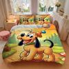 3pcs Cartoon Pluto Printed Duvet Cover Set (1 * Cover+2 * Pillowcase, Without Core), Suitable for Home Bedroom, Guest Room, Dormitory Decoration