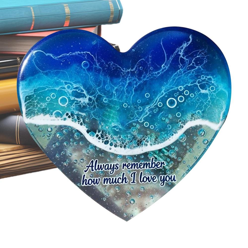 Beach Pocket Heart Sea Themed Heart Stones Home Decor For Graduation Student Teacher Women Kids Collection Meditation Workplace