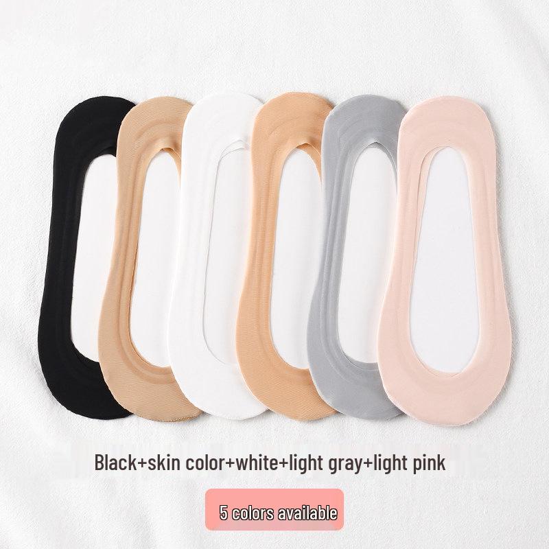 Women's Ice Silk Low Cut No-Show Striped Mesh Lace Boat Socks - Super Thin & Non-Slip