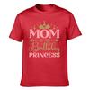 Mom Of The Birthday Princess Cotton Unisexs Tshirt Parent Birthday Party Matching Top