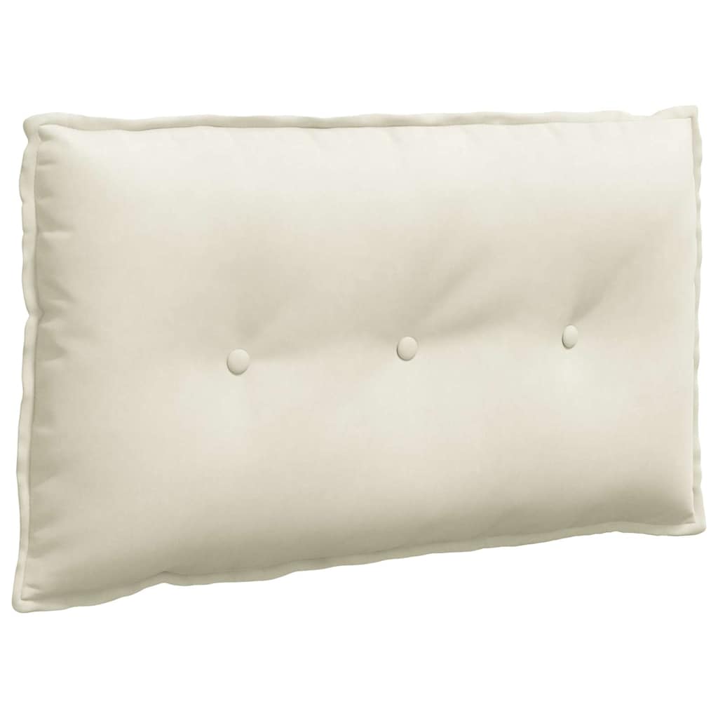 Back Cushion Cream 80 x 50 cm Cord Fabric