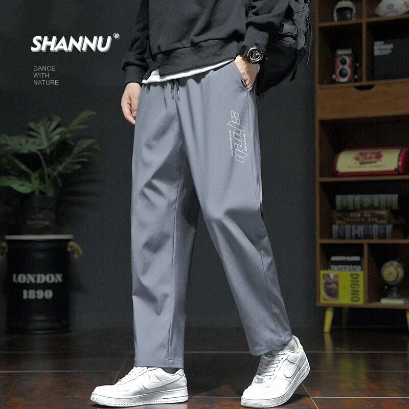 SHANNU Men s Loose Straight Leg Cropped Pants 2XL