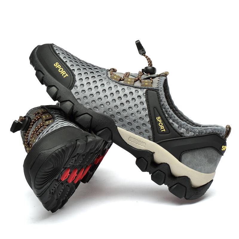 Summer Outdoor Sneakers Men Mesh Canvas Shoes Male Breathable Beach Casual Sneakers Classic Men’s Hiking Shoes Large Size 46
