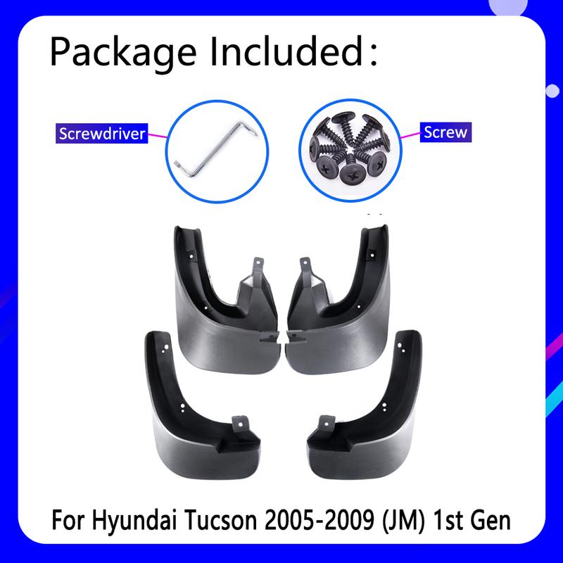 Mudguards fit for Hyundai Tucson JM 2005~2009 2006 2007 2008 Car Accessories Mudflap Fender Auto Replacement Parts