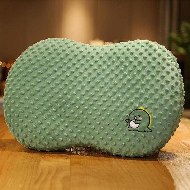 Soft Doudou Velvet Belly Pillow Memory Cotton Sleeping Decompression Pillow Bed Adult Stress Relief Assisted Sleeping Pillow Leather Shell