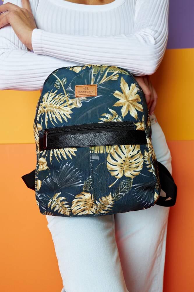 Patterned, urban women's backpack - Rovicky