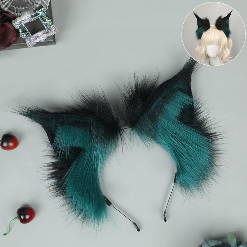 Flauschiges Tierohren-Stirnband Cosplay Anime Convention - Fuchs Wolf Luchs Ohren Aus Weichem Plüsch Verstellbar Eine Größe