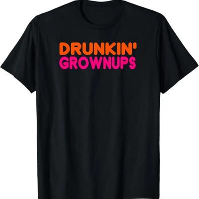 Drunken Grownups American Run On Beer T Shirt