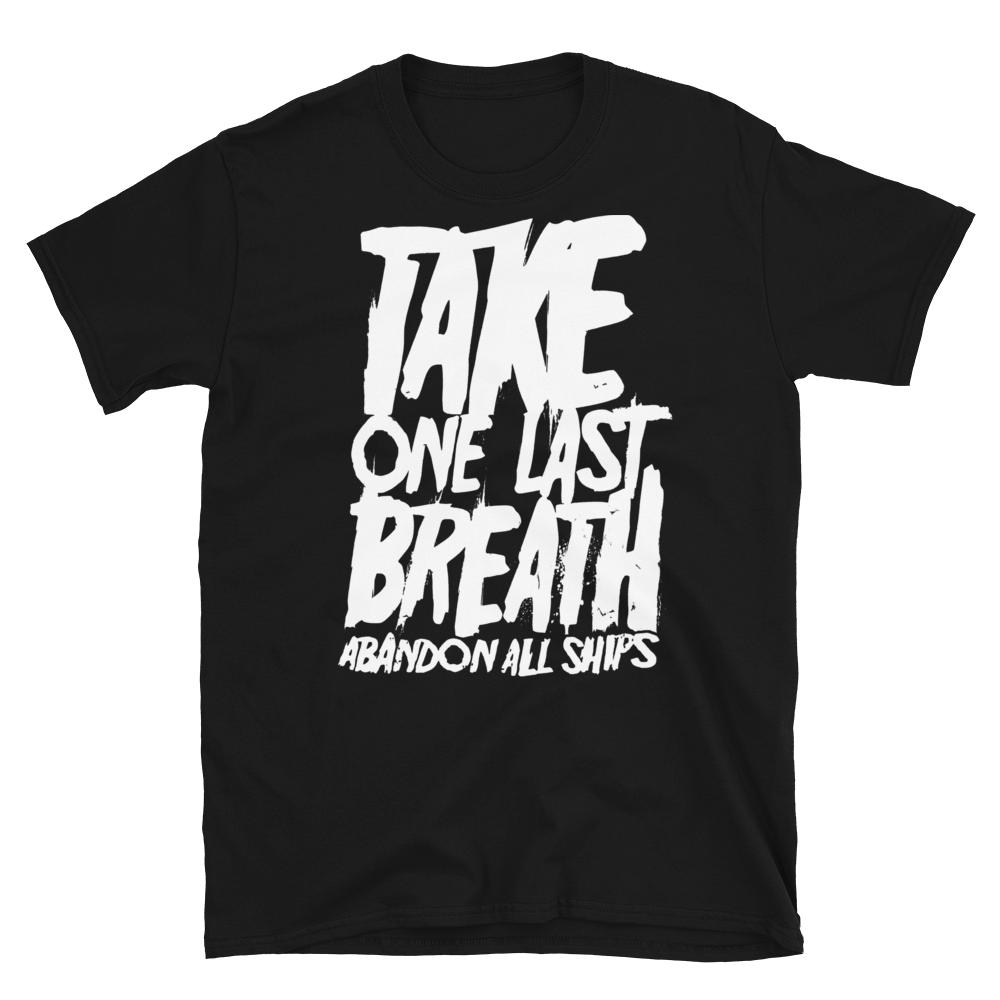 

Футболка унисекс с группой «Abandon All Ships Take One Last Breath» в стиле эмо-сцены