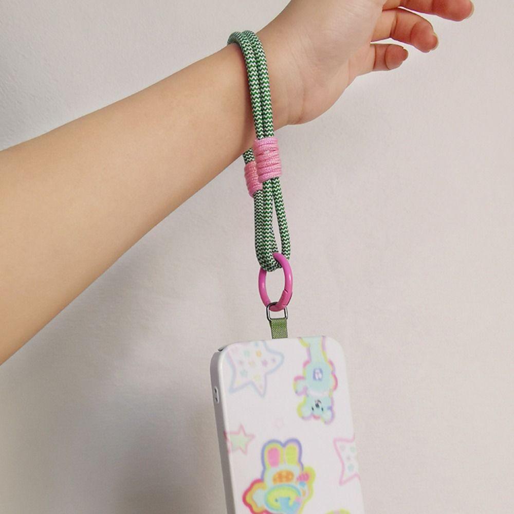 Key Holder Phone Wrist Strap with Patch Phone Hanging Chain Mobile Phone Lanyard Backpack Decor