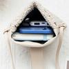 Women's Woven Pattern Crossbody Bag, Fashion Printed Mobile Phone Shoulder Bag, Lightweight Daily Handbag