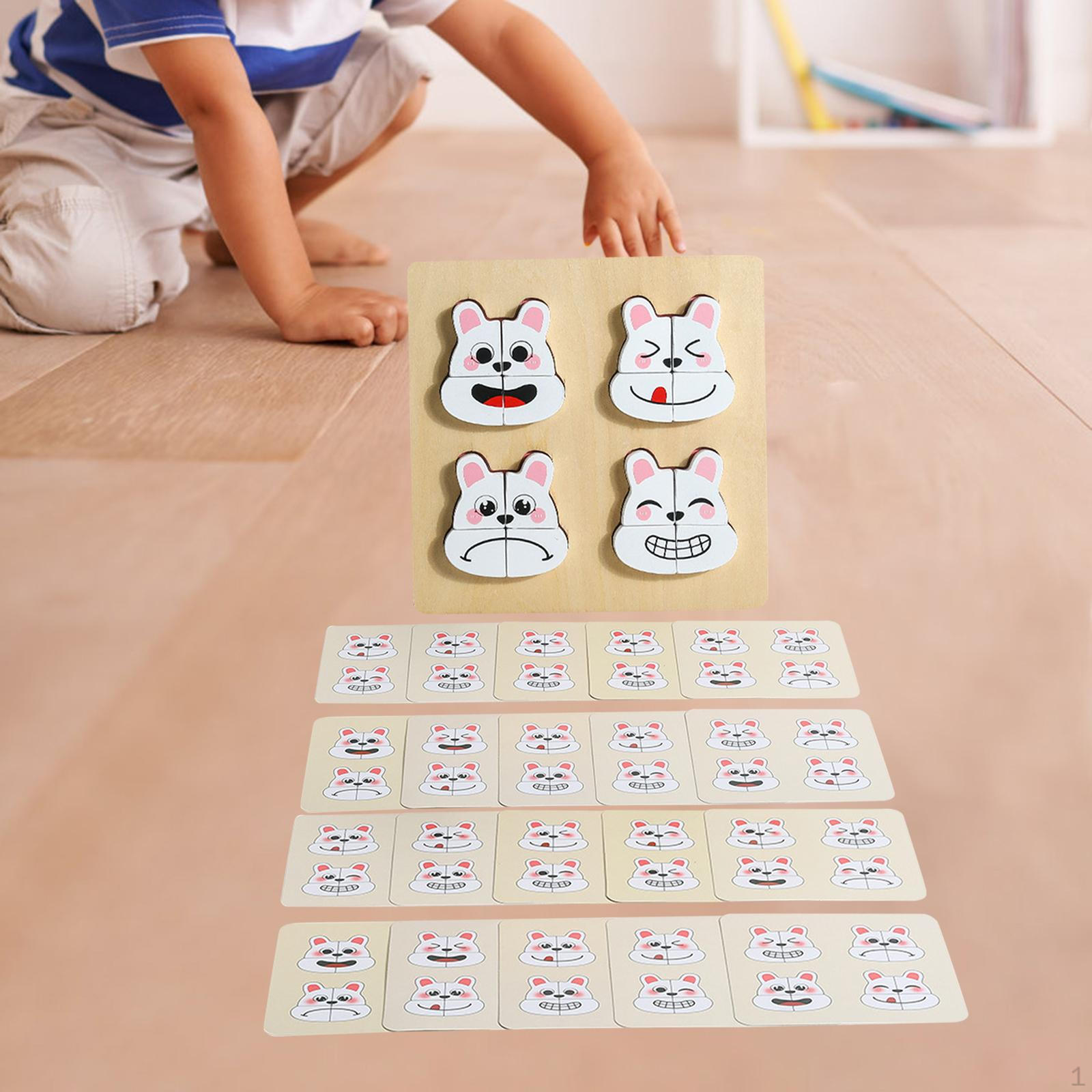 

Cartoon Jigsaw Puzzles Matching Toys Animal Bunny Puzzle Board for Kids Baby Ages 2 3 4 Year Old