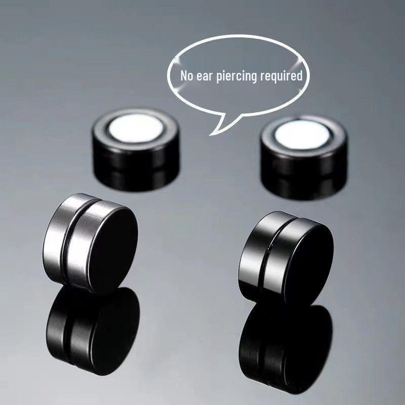 Clip-On Titanium Steel Magnetic Earrings: Stylish Jewelry for Non-Pierced Ears