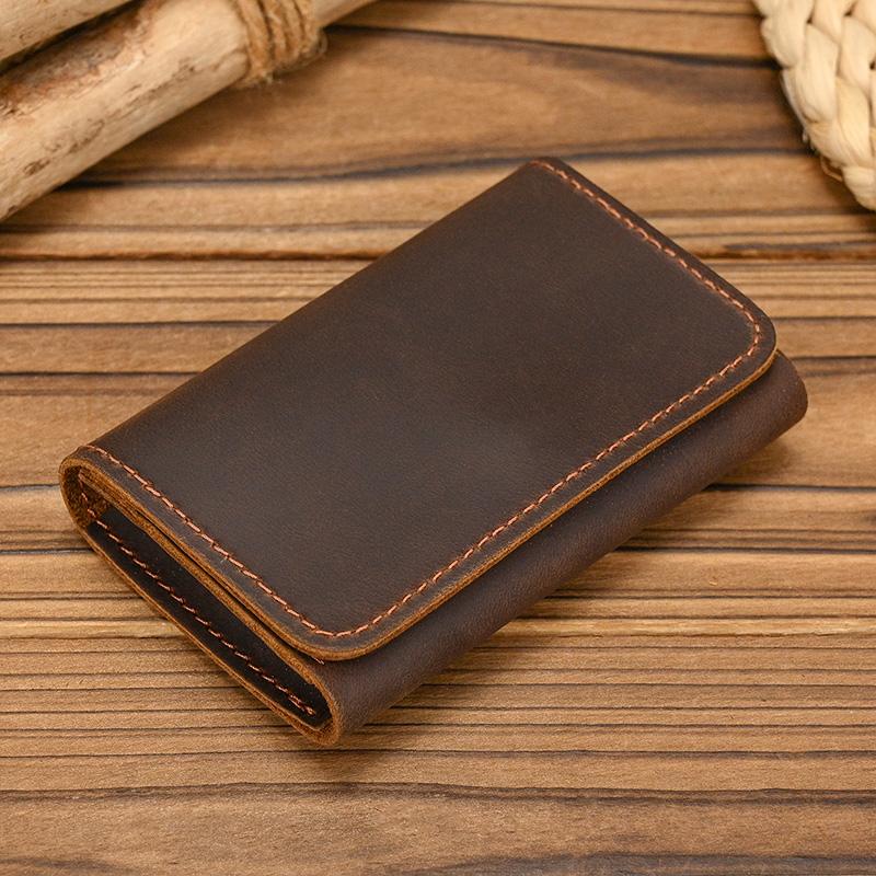 New Style Men Women Leather Coin Purse Clip Wallet For Cards Coins Real Cowhide Men's Small Purse Card Holder Clip Purse Wallets