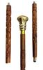 Handmade Antique Style Wooden Walking Stick: Solid Brass Handle Stylish walking cane