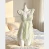 Sexy Sheer Mesh Embroidered Butterfly Lingerie Dress For Women