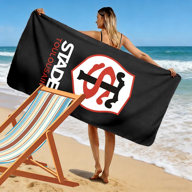 Asciugamano da Spiaggia Stampa Stade Toulousain, Asciugamano Grande Morbido Asciugatura Rapida per Spiaggia Campeggio Nuoto