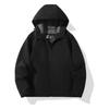 Autumn Winter Lightweight Hooded Soft Shell Jacket, Fashion Warm Jacket for Male Female, Couples Coat Windproof Waterproof Outdoor Business Leisure