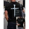 2026 Mens Faith Print T Shirt Summer Holiday Short Sleeve TShirts Casual Tops Tees New
