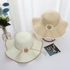 Spring Summer Bohemian Straw Hat Wide Brim Women's Sun Hat Ins Folding Straw Hats  Outdoor
