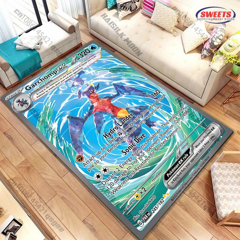 3D Pokemon Garchomp Kortelės Plotas Kilimas Kilimas Svetainei Miegamajam, Biuro Plotams, Patvarus Skalbiamas Mašinoje Kilimėlis Dovana Vaikams Suaugusiems