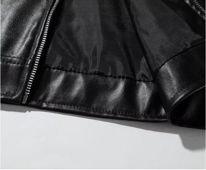 Men's Retro Motorcycle Leather Jacket - Casual, Trendy, Handsome PU Vest for Spring and Autumn in Black