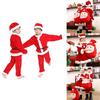 Kids Xmas Outfit Boys Girls Santa Claus Cosplay Costume Christmas Clothes