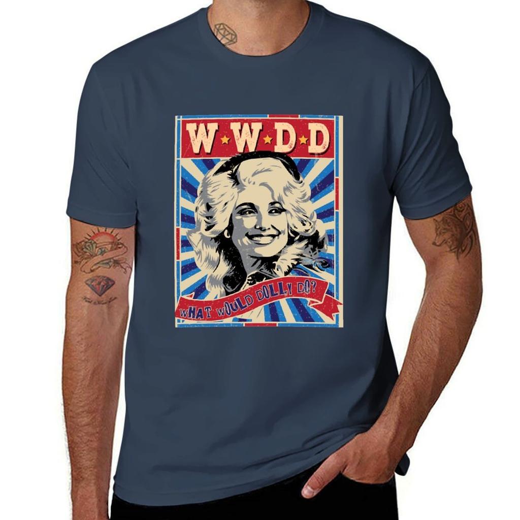 Vintage für Parton Geschenk Dolly Damen Herren T-Shirt Arbeit Outdoor Kurzarm Tee