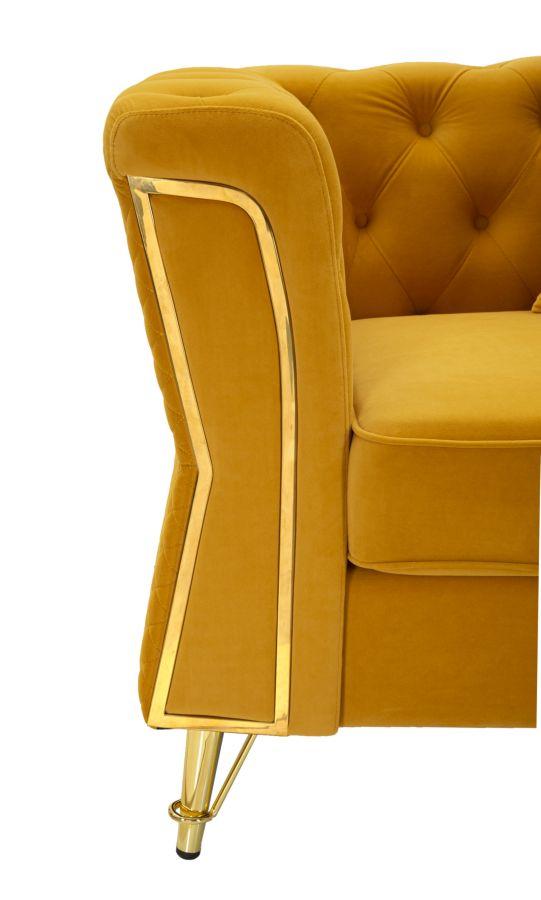 Armchair Emy Mustard With Cushion Cm 104X83X76