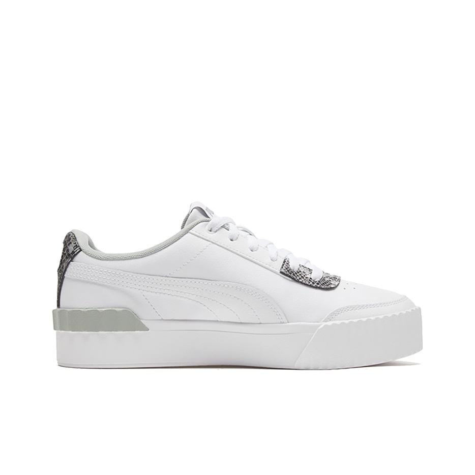 Puma Carina Lift Snake Casual Low-Top Sneakers Women Sneakers White Snake-Print 373230-01