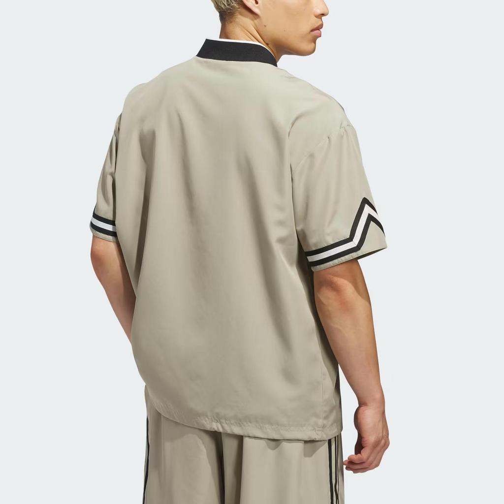 adidas Originals Basketball Warm Up Top Unisex Retro Streetwear AsiaFit Comfort Casual Sports Jacket Brown KA9350
