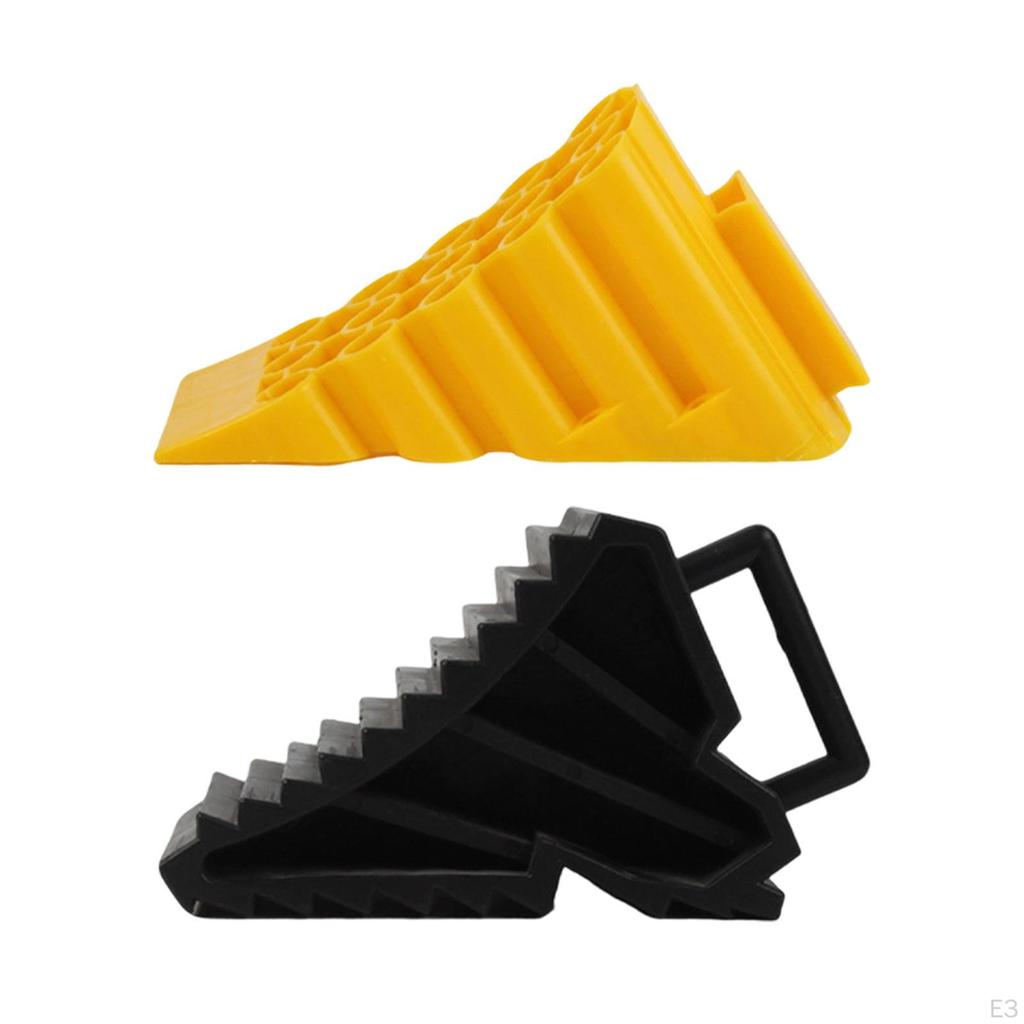 Car Tire Chock Wheel Stopper Ramp Pad Block Portable Heavy Duty Wedge Non