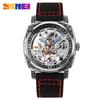 Skmei Fashion Square Men's Mechanical Watch with Leather Strap
