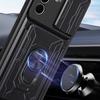 Heavy Duty Armor Case For Samsung Galaxy A14 A15 A16 A06 A07 A57 A37 A56 A36 A26 A54 A34 A55 A35 A05S Card Holder Slot Cover