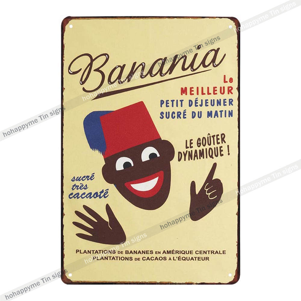 BANANIA Metal Signs Funny Tin Painting Plaque Vintage Decorative For Bar Pub Club Cafe Poster Wall Stickers Home Decor 20x30cm