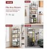 Storage Shelves - 5-Tier Large Ccity Shelf Organizer with Hooks Heavy-Duty Garage Shelving with Leveling Feet Wobble-Free Rack