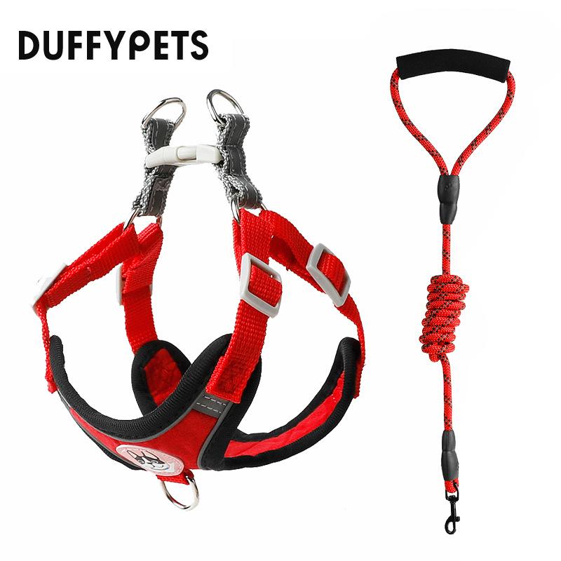

Новая шлейка для питомца, шлейка для собаки в стиле жилета, поводок для маленькой собаки, светоотражающий поводок для собаки XL красный