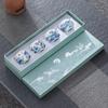 Xianhe Chaoyang Ceramic Blue and White Porcelain Handheld Handmade Silver-Plated Master Cup Kung Fu Tea Bowl