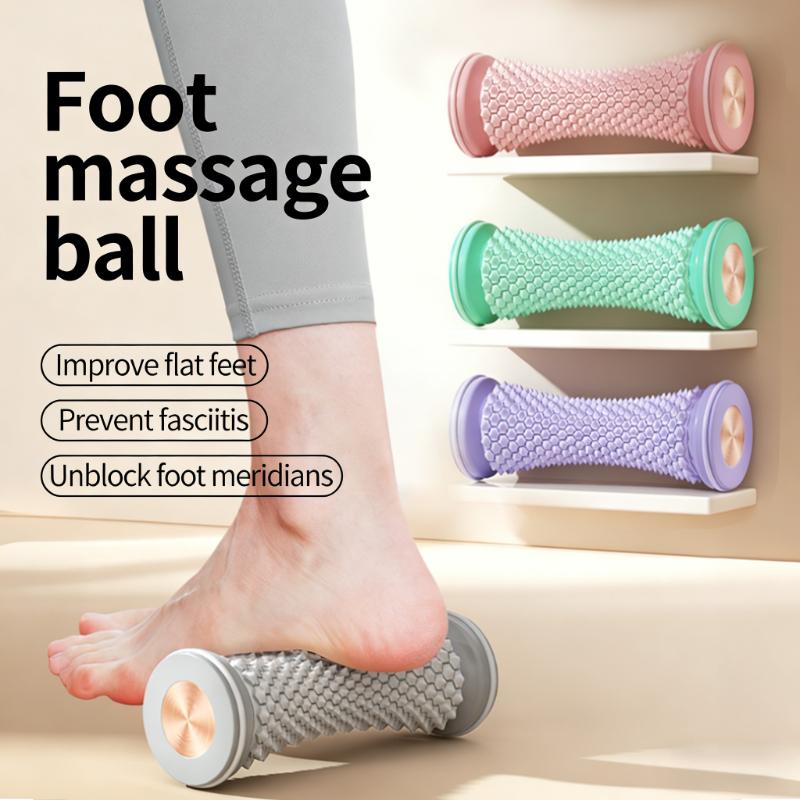 Foot Roller Yoga Massage Ball Plantar Fascia Roller Muscle Relaxation Care Plastic Manual Foot Massager