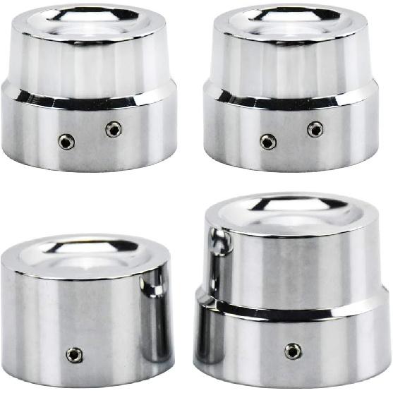 HDBUBALUS Front Rear Axle Nut Covers Axle Caps Fit for Harley Dyna 2008-2017 Softail 2008-later 4 pcs Chrome