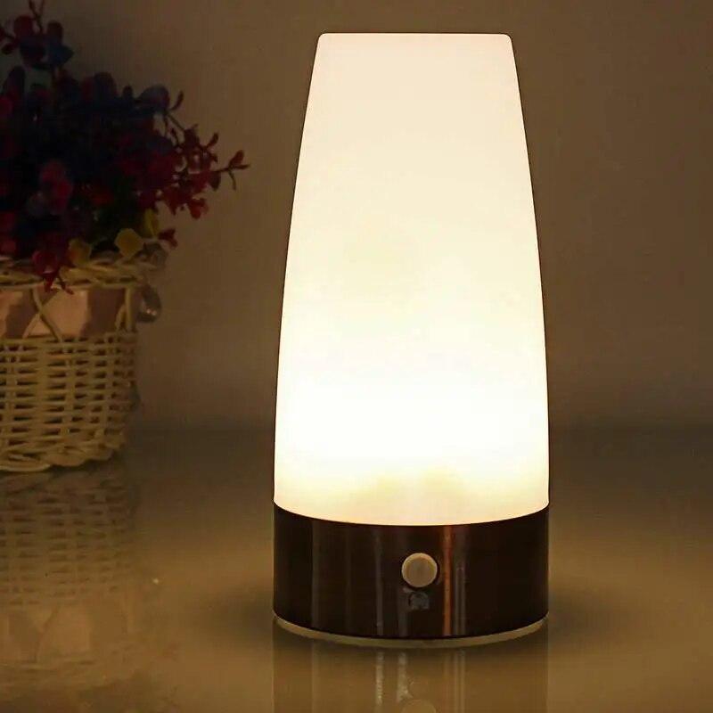 Wireless Induction LED Night Light Bedside Reading Camping Lamp With Motion Sensor On/off Switch for Children Kids Birthday Gift