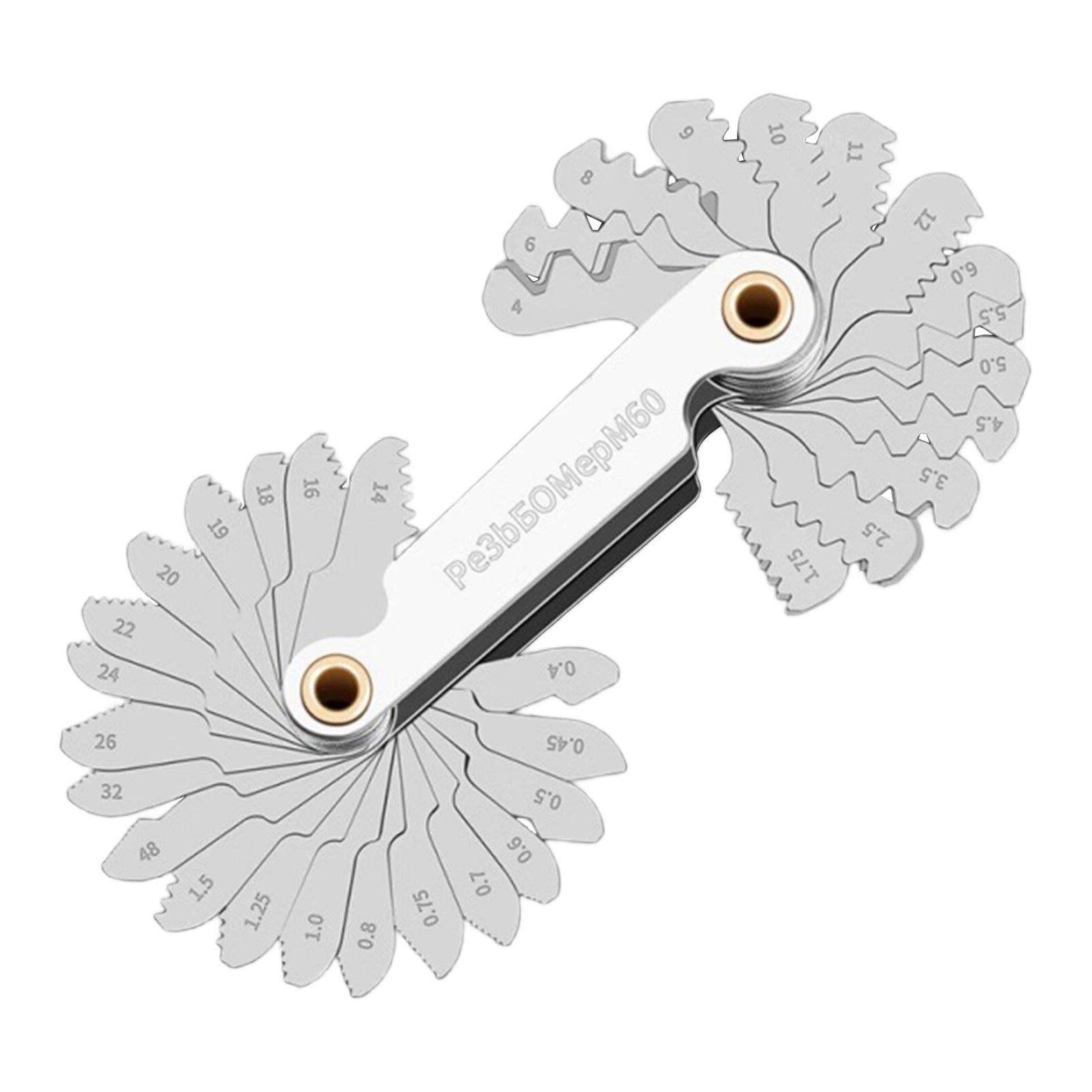 

Набор резьбомеров 40 штук, резьбомер, подходит для промышленных измерений и DIY-проектов, точные промышленные измерения